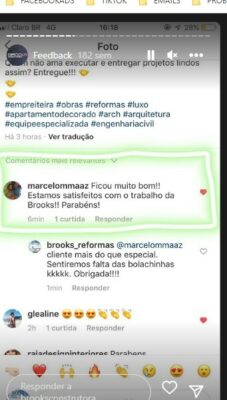 Avaliação de cliente
